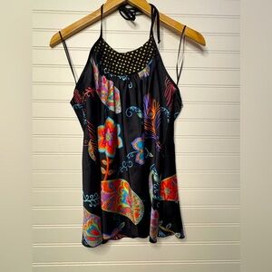 Trina Turk women’s halter silk blouse Size Small